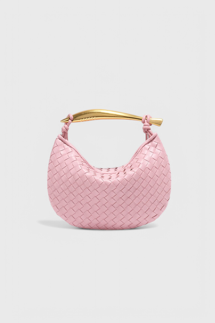 Gerda | Bolso Trenzado con Asa Dorada
