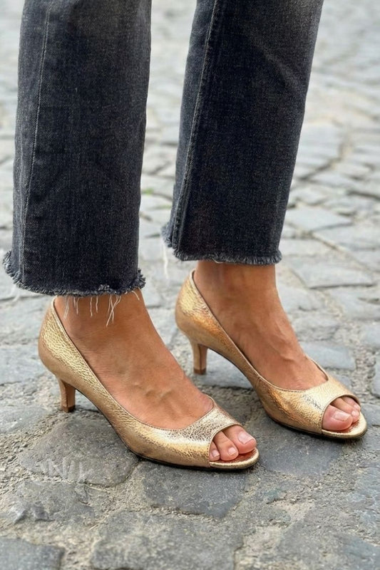 Aránzazu | Sandalias de Tacón bajo con Puntera Abierta para Verano