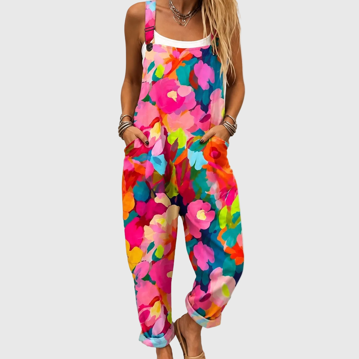 Begoña | Peto con flores multicolor