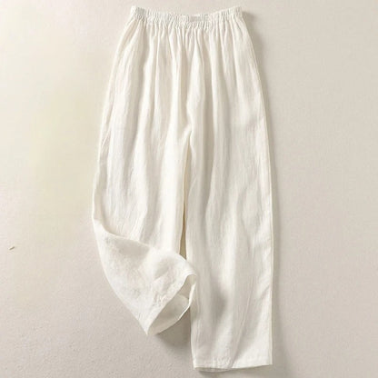 Amalia | Pantalón fluido de algodón y lino