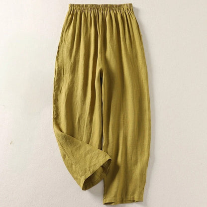 Amalia | Pantalón fluido de algodón y lino