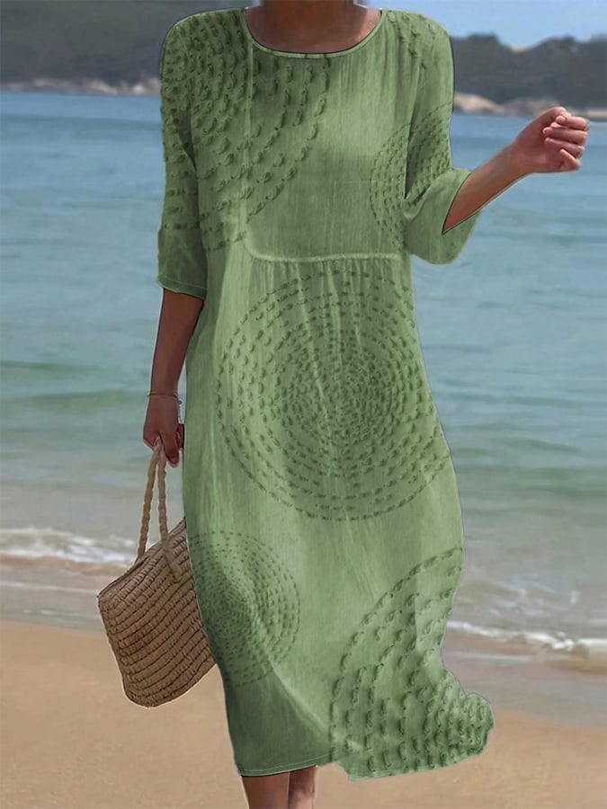 Améliane | Vestido midi elegante de detalles delicados