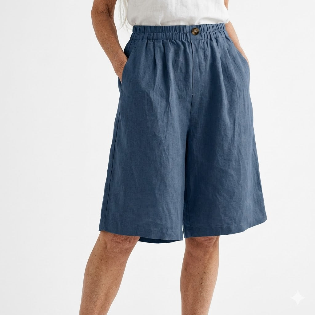 Wandeline | Pantalón corto ancho de cintura elástica, confort veraniego natural