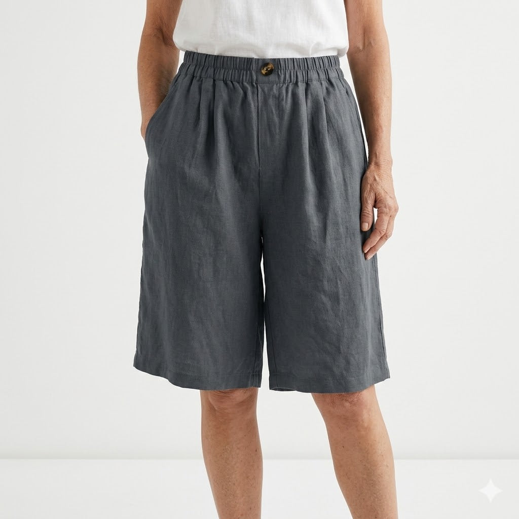 Wandeline | Pantalón corto ancho de cintura elástica, confort veraniego natural