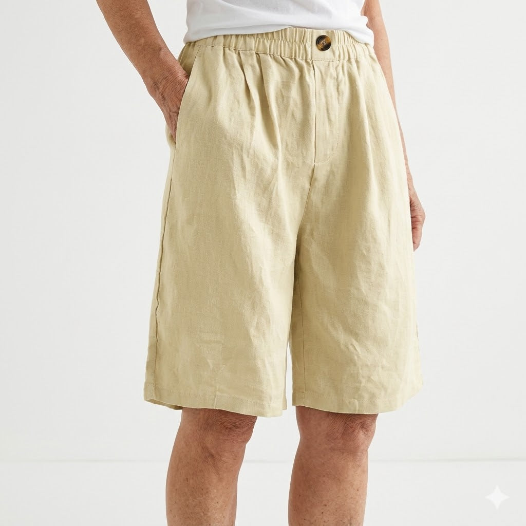 Wandeline | Pantalón corto ancho de cintura elástica, confort veraniego natural