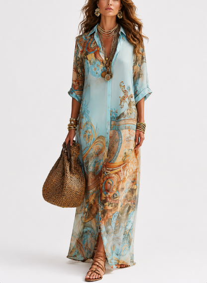 Lorna | Vestido Camisero Mediterráneo