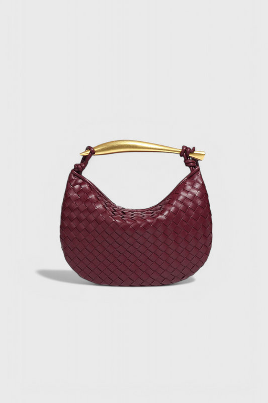 Gerda | Bolso Trenzado con Asa Dorada