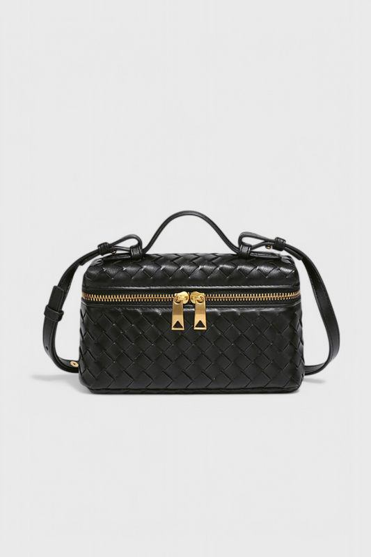 Milla | Bolso Mini Trenzado con Accesorios Dorados