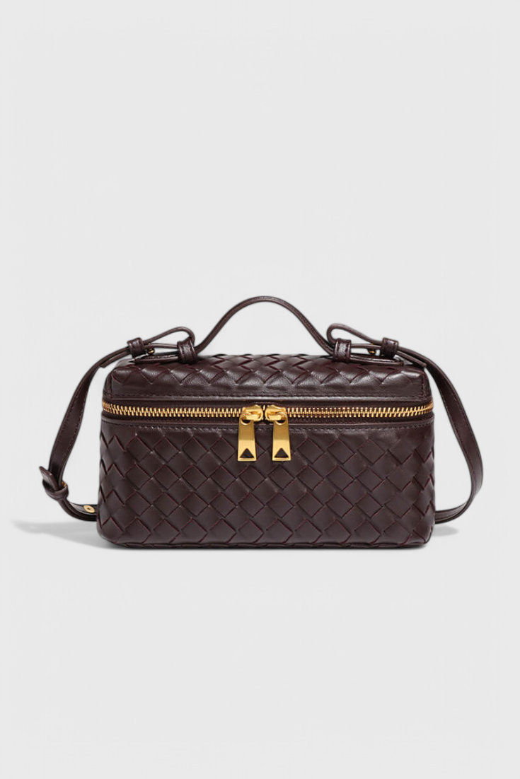 Milla | Bolso Mini Trenzado con Accesorios Dorados