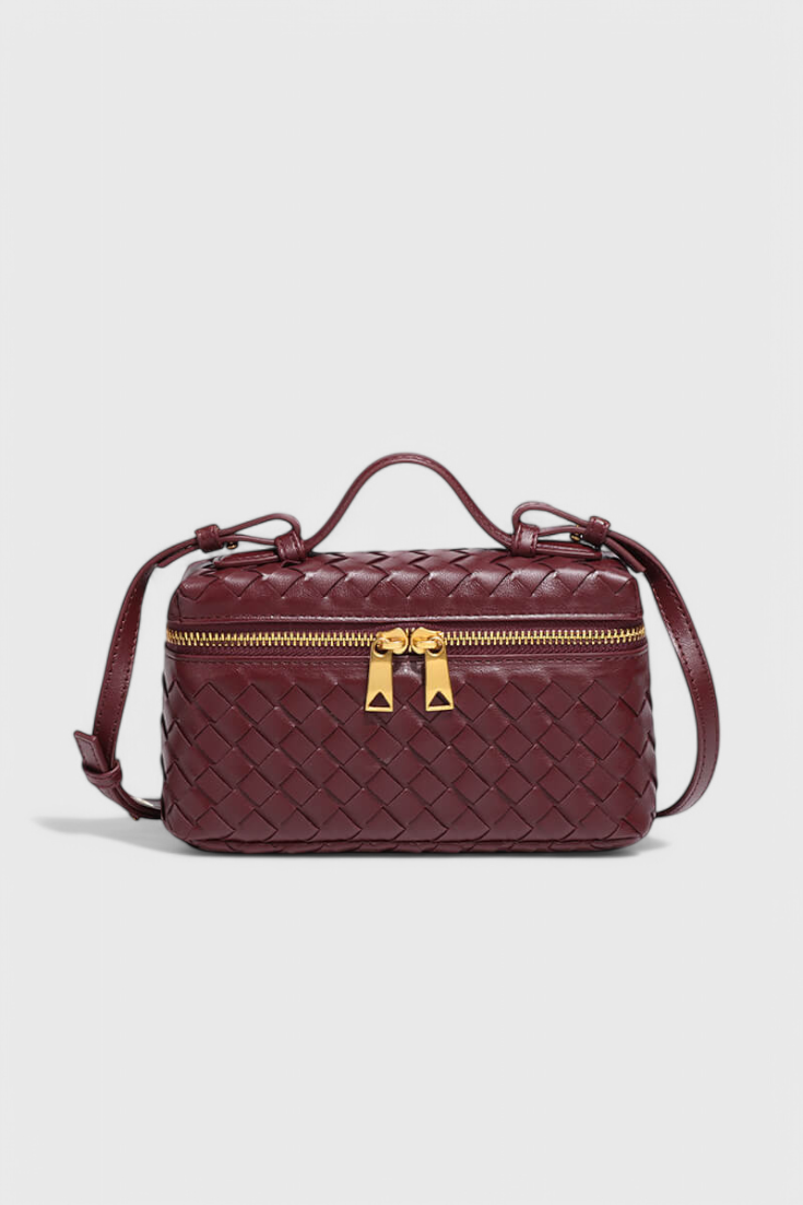Milla | Bolso Mini Trenzado con Accesorios Dorados