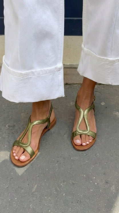 Ludovica | Sandalias Casuales Planas Destalonadas para Verano