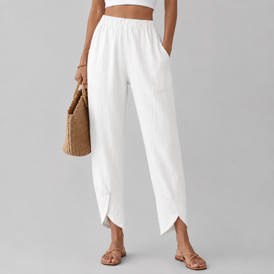 Essari | Pantalones con Dobladillo Deshilachado