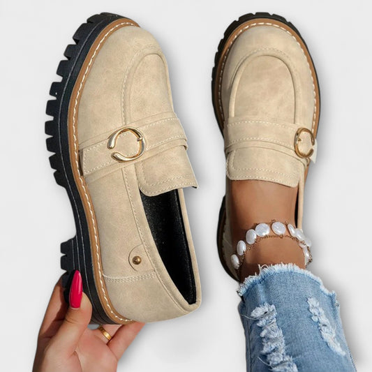 Lora | Mocasines Casuales de Punta Redonda