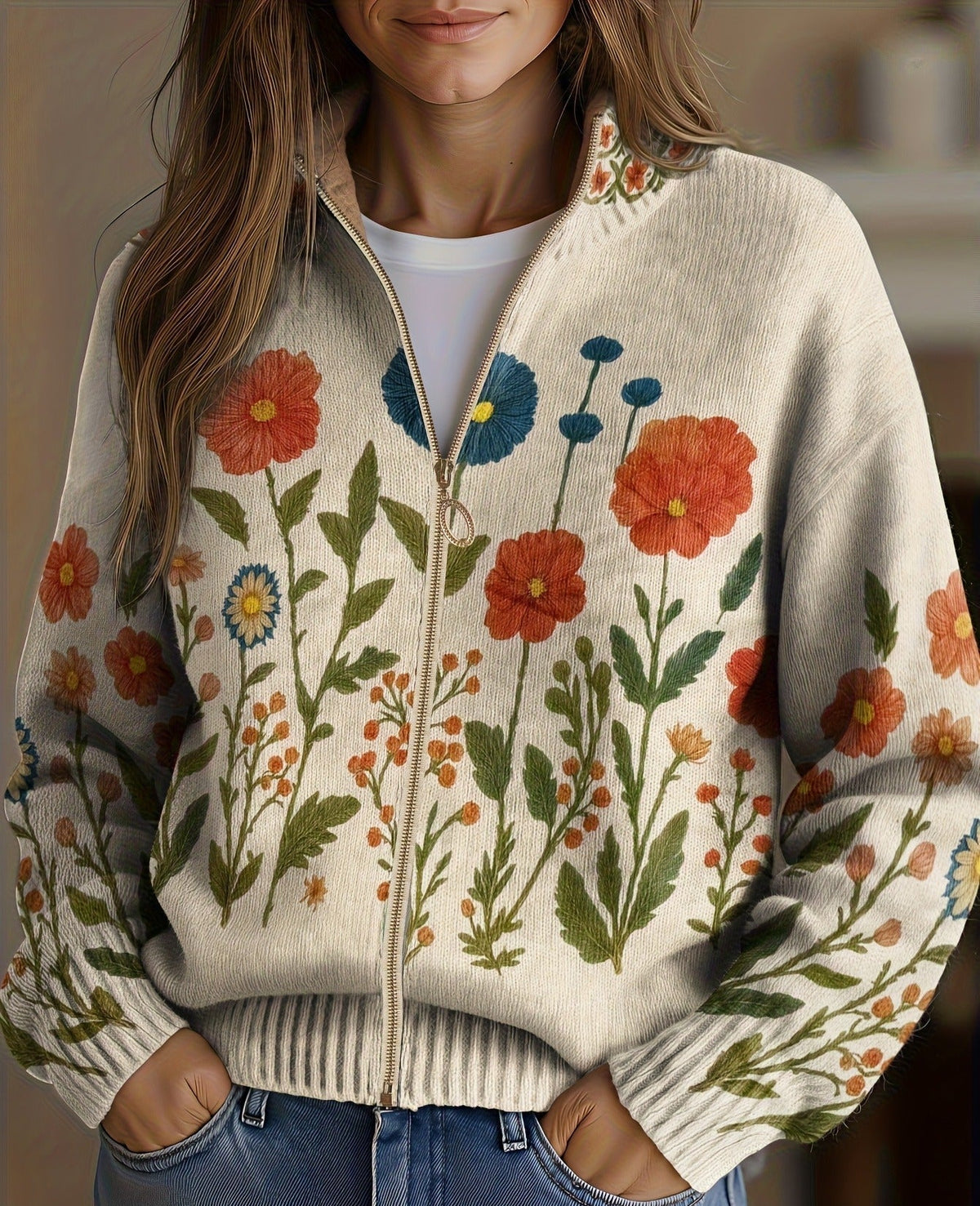 Encarnación | Chaqueta de Punto Flores Silvestres